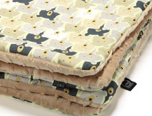 „La Millou“ menas. 83517 Ikimokyklinio amžiaus antklodė Pure Bears Latte Premium kokybės dvipusė antklodė (110x140 cm)
