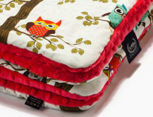 „La Millou“ autorė Anna Mucha Art. 83527 Ikimokyklinio amžiaus antklodė „Owl Radio Watermelon Premium“ dvipusė antklodė (110x140 cm)