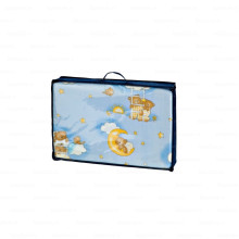 „Carello Softy Multicolor“ sulankstomas čiužinys kelioninėms lovelėms [120x60] + krepšys daiktams laikyti, skirtingų spalvų