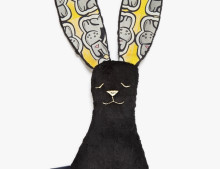 „La Millou“ menas. 84473 Bunny M. Wieczerzak Bunny Libido Black Soft miego žaisliukas Triušis