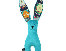 „La Millou“ menas. 84543 Bunny Teal Indian Zoo Minkštas miego žaisliukas Triušis