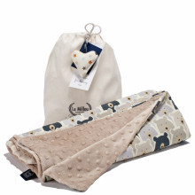 „La Millou Art.55130 Pure Bears“ - „Latte Premium“ lengvas dvipusis antklodė (110x140 cm)