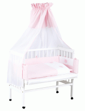 Klupš Piccolo Due White  Art.21623 Wooden baby bed