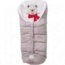 BabyGo Art.33995 Bear Beige/Pink Baby Sleeping Bag Bērnu Ziemas Siltais Guļammaiss
