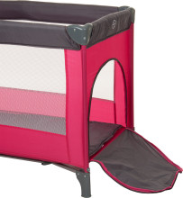 Fillikid Art.4004-37 Travel cot Basic Grey/Pink Детская Манеж-Кроватка Для Путешествий c матрасиком