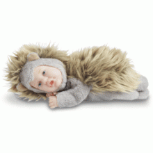 Anne Geddes Кукла авторская Спящий младенец ёжик,20 см, AN 579121
