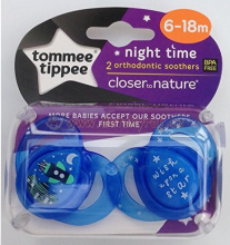 Tommee Tippee Art. 43336264 Night Time Silicone Soother 6 -18 m. (2pcs.)