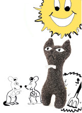 Eco Wool Art.1412-12 Cat Mīkstā rotaļlieta - spilvens no dabiskas vilnas 