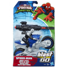 Hasbro Art.B5759 „Žmogus-voras“ „Blast-n-Go Hero“ figūra motociklu su sprogdintuvu