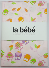La Bebe™ Set 100x140/40x60 Art.49693 Owl Pink Комплект детского постельного белья из 2х частей 100x140cm