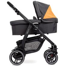 „Graco Evo XT Carrycot“ 1986531 juodas pilkas vežimėlis